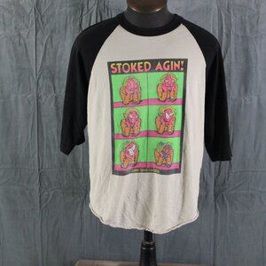 Skateboard Shirt - Dark Seas 3/4 Sleeve Stoked Graphic - Men's Large